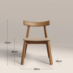 Clyde Wooden Dining Chair | Latte Sustainable Fabric & Oak
