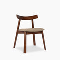Clyde Wooden Dining Chair | Latte Sustainable Fabric & Walnut