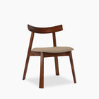 Clyde Wooden Dining Chair | Latte Sustainable Fabric & Walnut