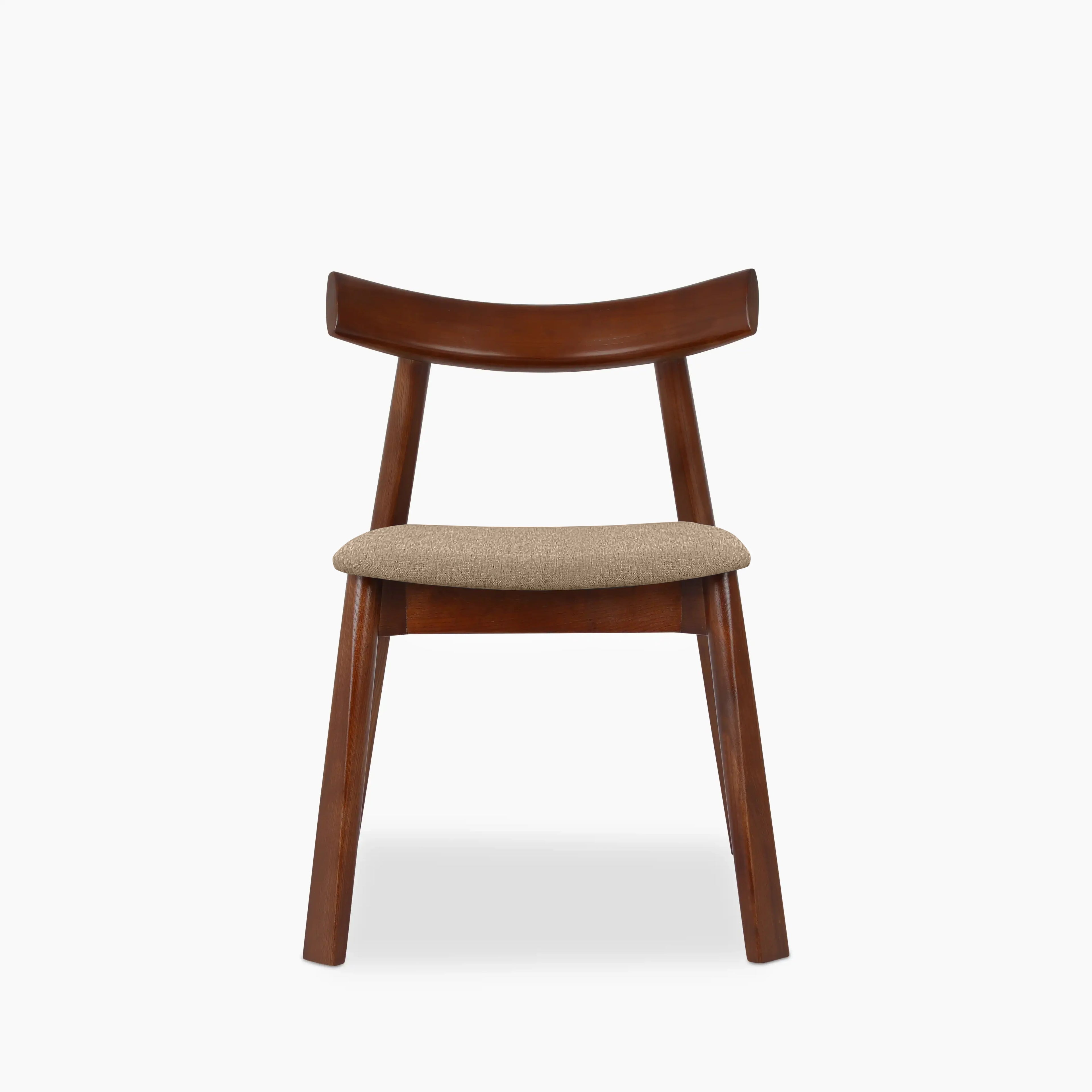 Clyde Wooden Dining Chair | Latte Sustainable Fabric & Walnut