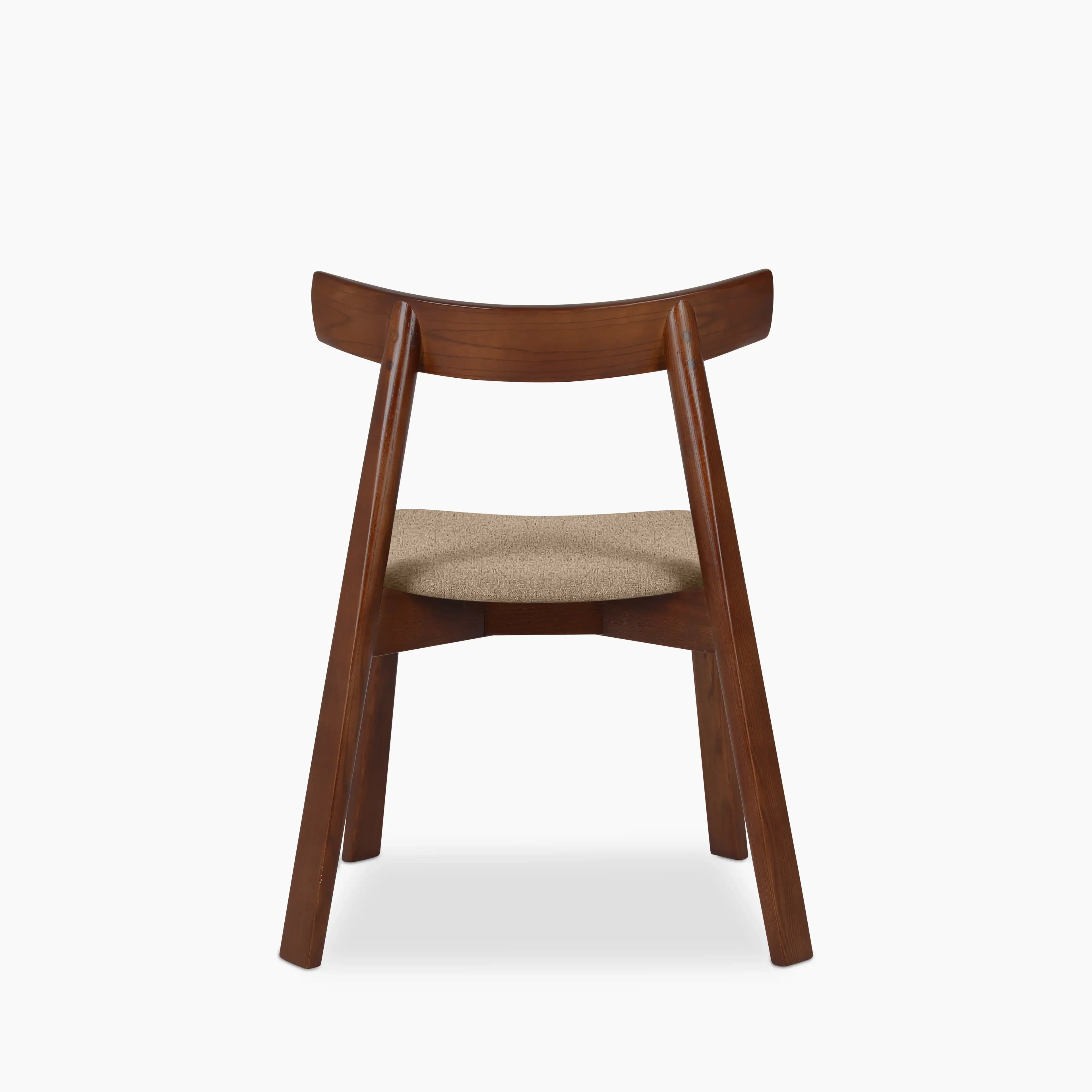 Clyde Wooden Dining Chair | Latte Sustainable Fabric & Walnut