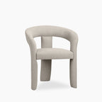 Bellamy Carver Dining Chair | Speckled Stone Sustainable Boucle
