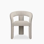 Bellamy Carver Dining Chair | Speckled Stone Sustainable Boucle