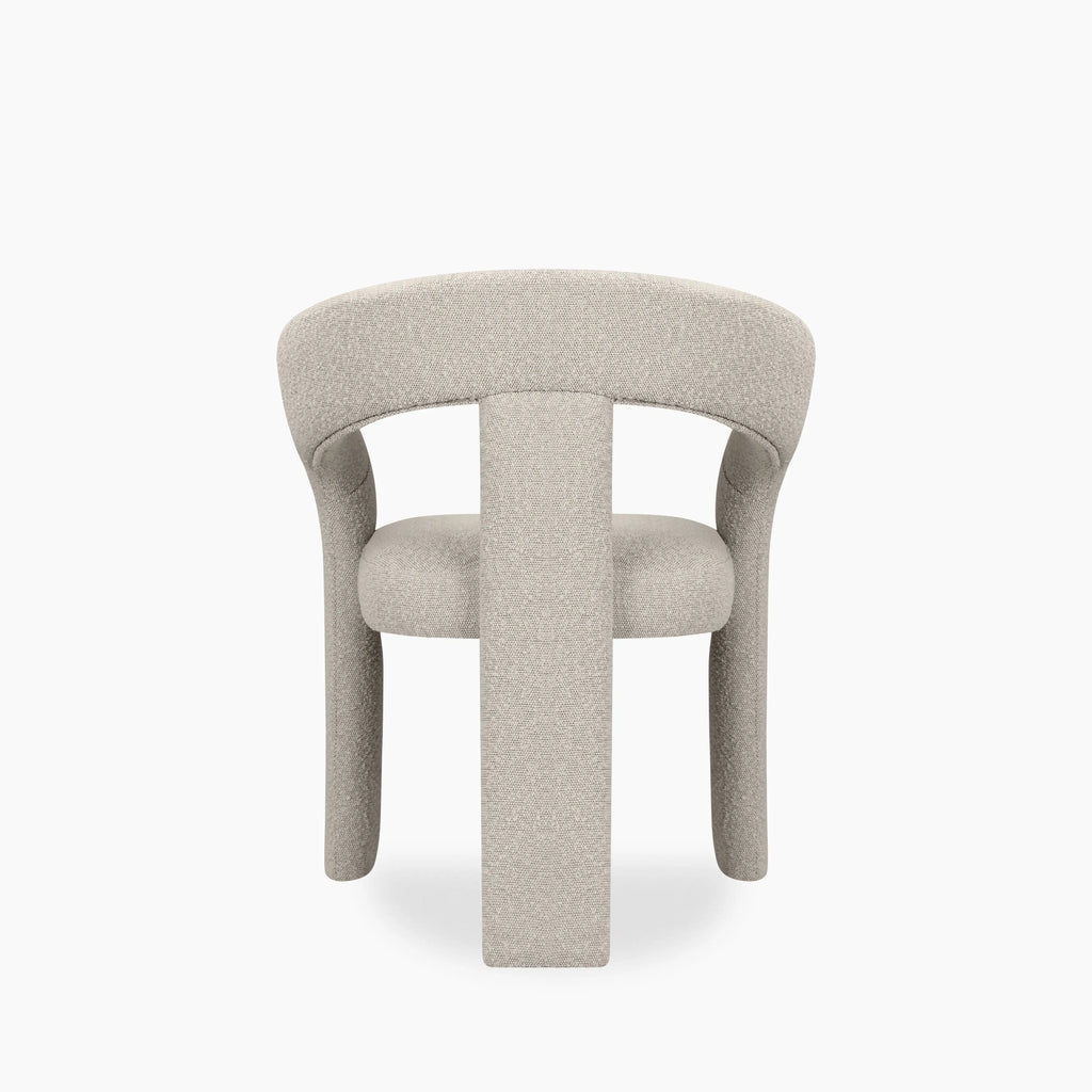 Bellamy Carver Dining Chair | Speckled Stone Sustainable Boucle