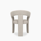 Bellamy Carver Dining Chair | Speckled Stone Sustainable Boucle