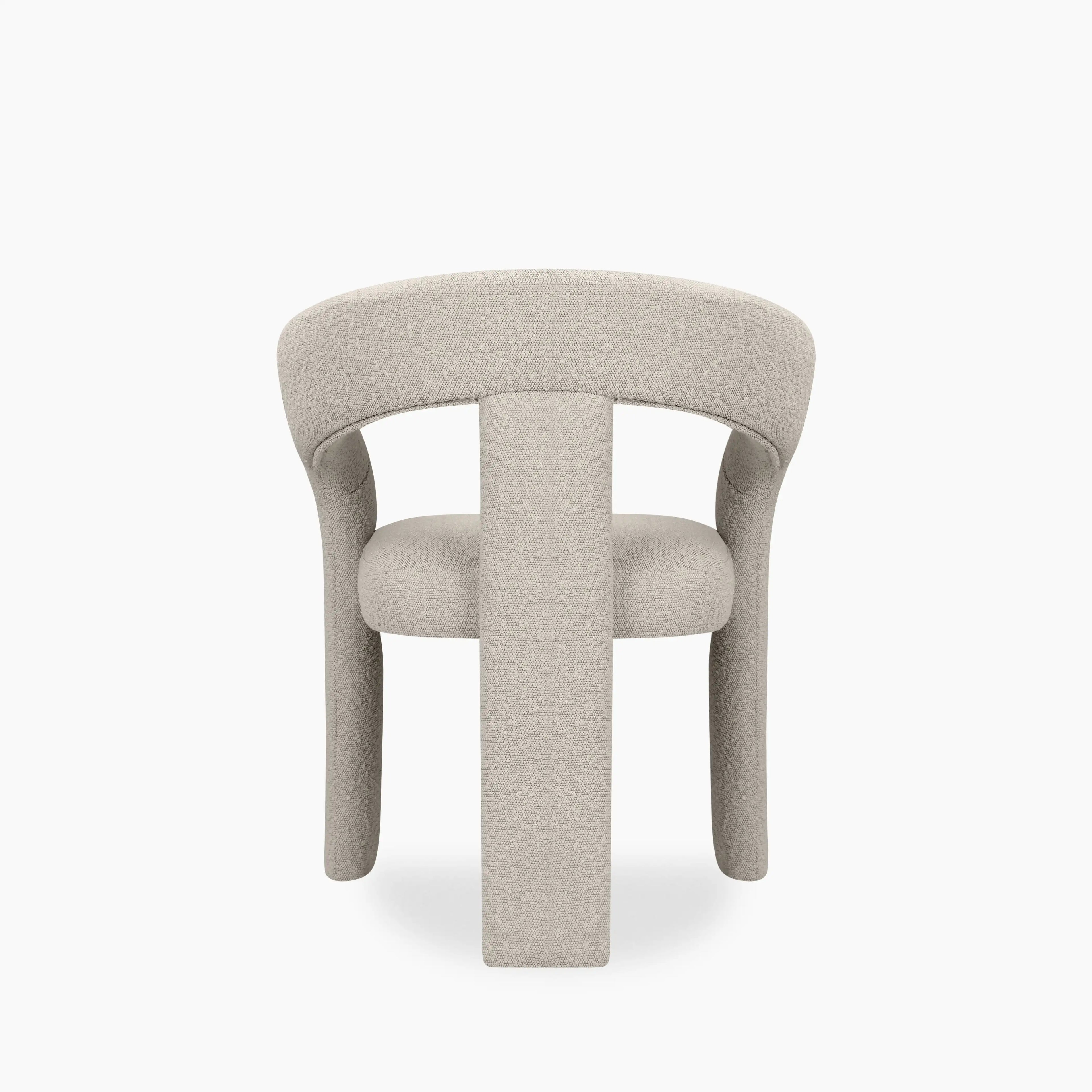 Bellamy Carver Dining Chair | Speckled Stone Sustainable Boucle