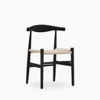 Aalborg Wooden Dining Chair | Natural Weave & Black