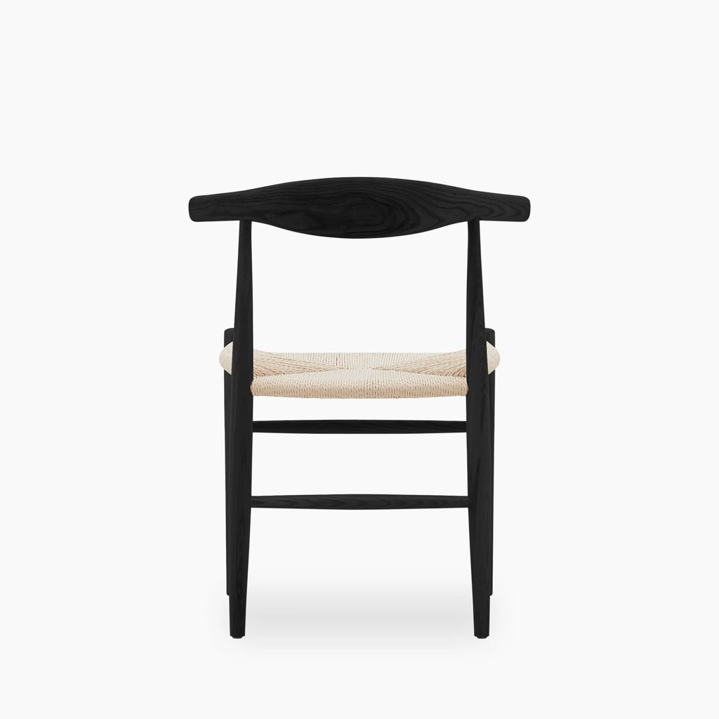 Aalborg Wooden Dining Chair | Natural Weave & Black
