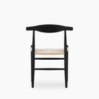 Aalborg Wooden Dining Chair | Natural Weave & Black