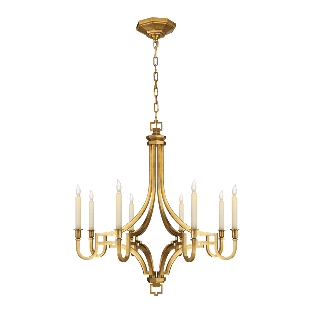 Mykonos Medium Chandelier - Antique-Burnished Brass