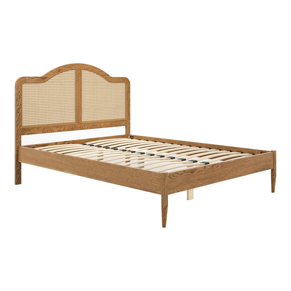 Claudette Double Bed - Smoked Wood