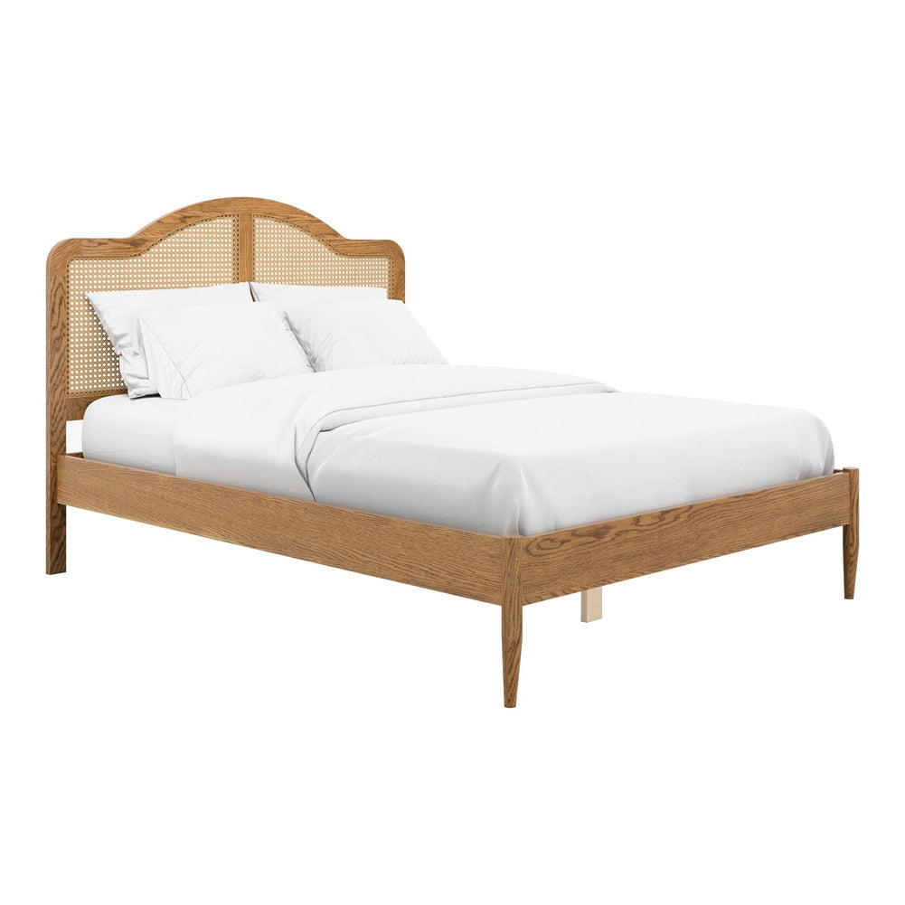 Claudette Double Bed - Smoked Wood