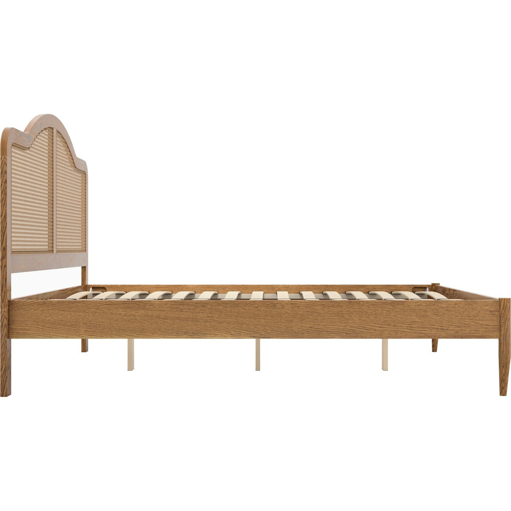 Claudette King Size Bed - Smoked Wood