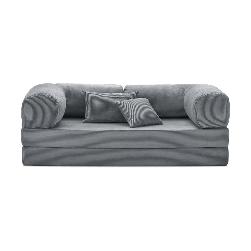 Nubo Compressed Gray Deep Tone Sofa - Same compact design, stylish appearance.