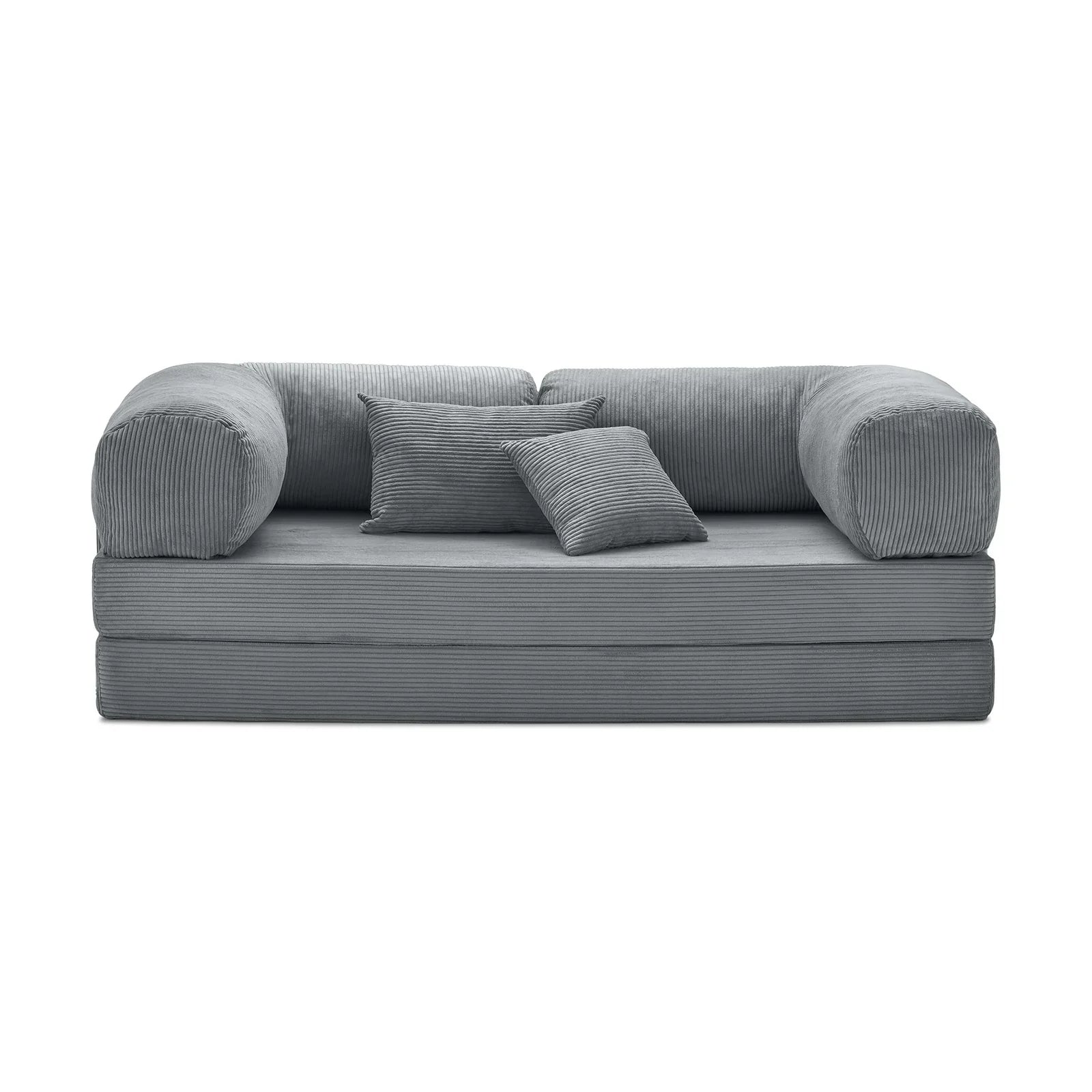 Nubo Compressed Gray Deep Tone Sofa - Same compact design, stylish appearance.