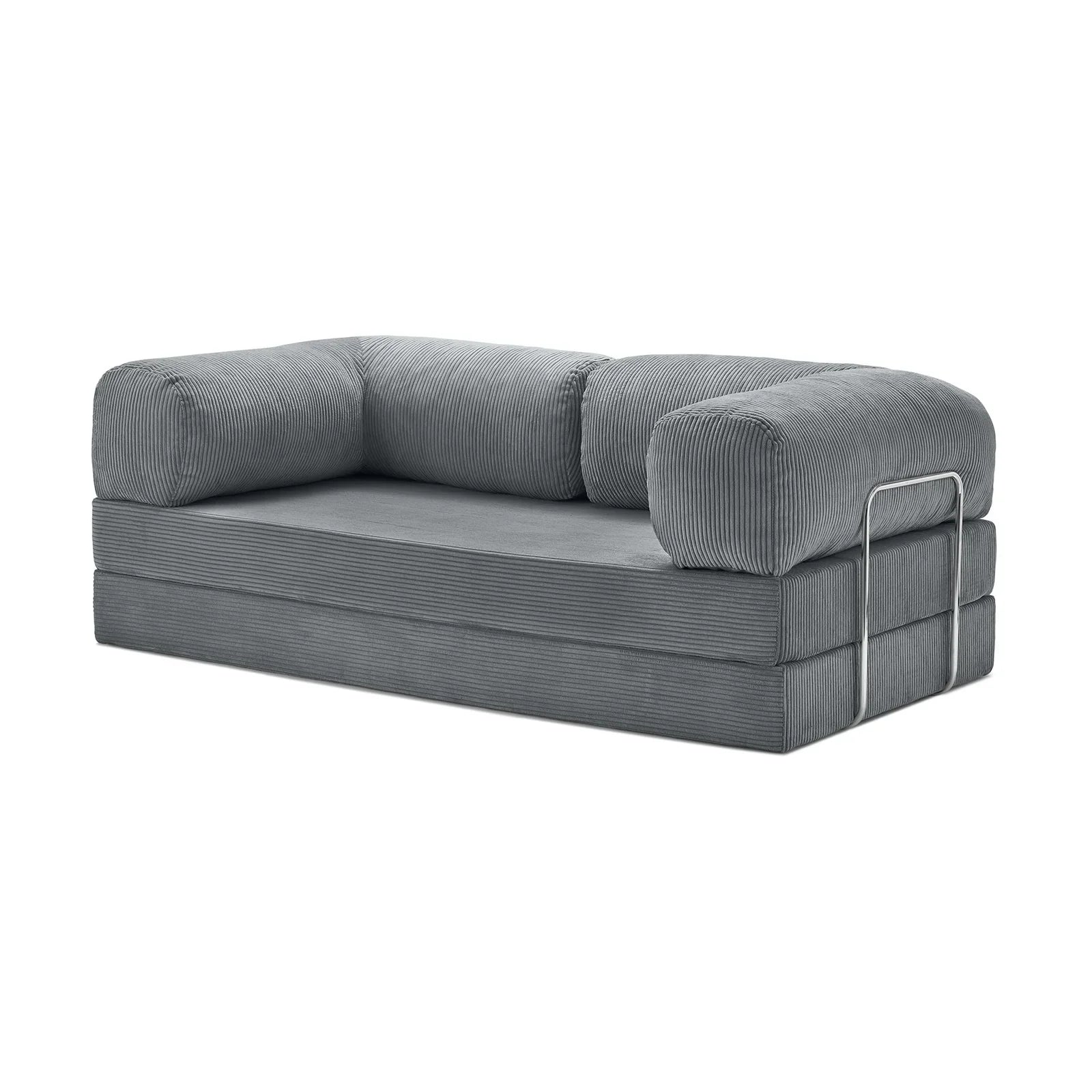 Nubo Compressed Gray Deep Tone Sofa - Same compact design, stylish appearance.