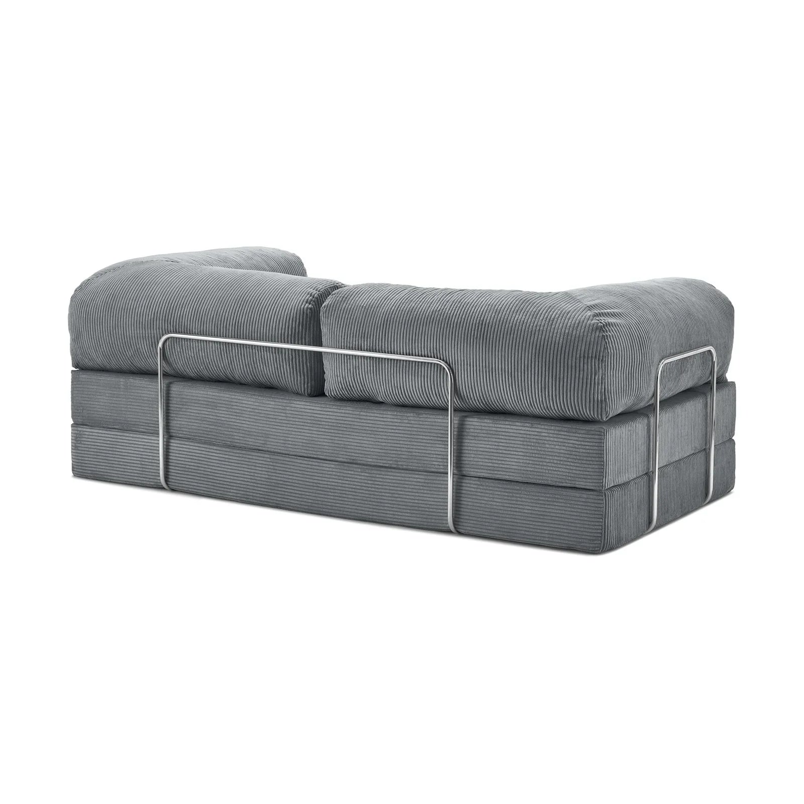 Nubo Compressed Gray Deep Tone Sofa - Same compact design, stylish appearance.