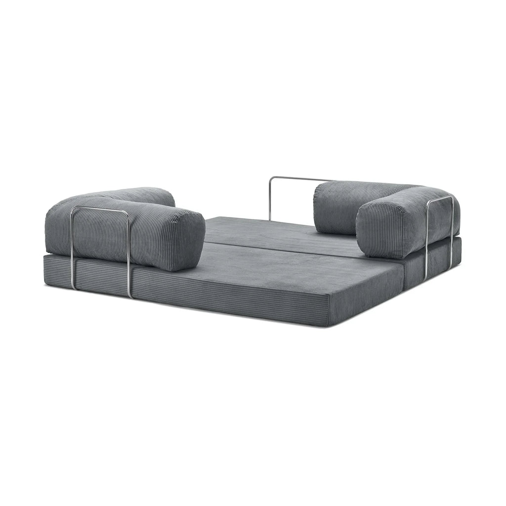 Nubo Compressed Gray Deep Tone Sofa - Same compact design, stylish appearance.