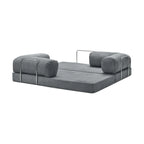 Nubo Compressed Gray Deep Tone Sofa - Same compact design, stylish appearance.