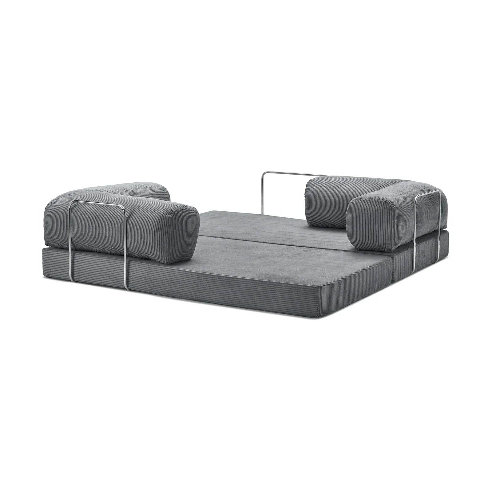Nubo Compressed Gray Deep Tone Sofa - Same compact design, stylish appearance.