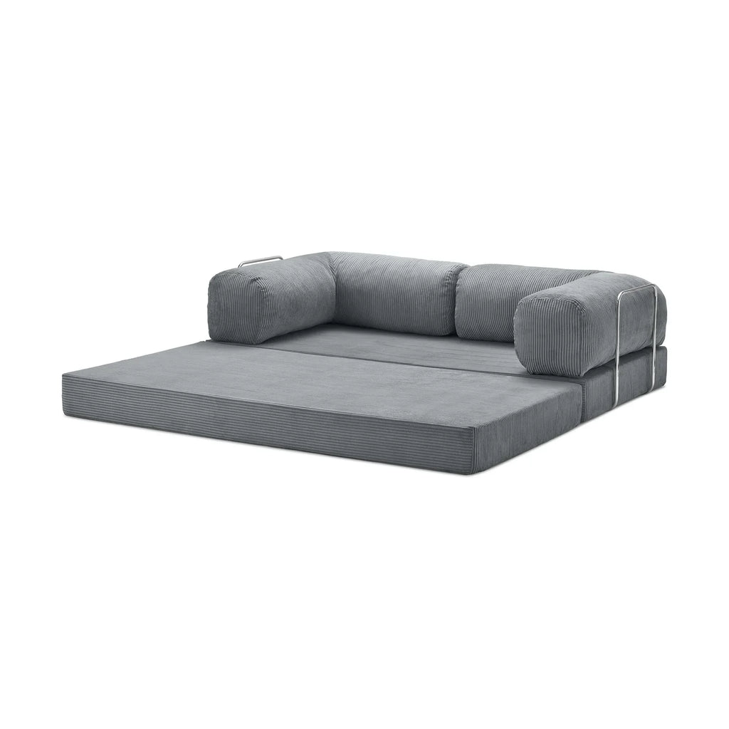 Nubo Compressed Gray Deep Tone Sofa - Same compact design, stylish appearance.