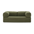 Nubo Compressed Sofa in Olive Green: Space-Saving Design