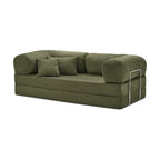 Nubo Compressed Sofa in Olive Green: Space-Saving Design