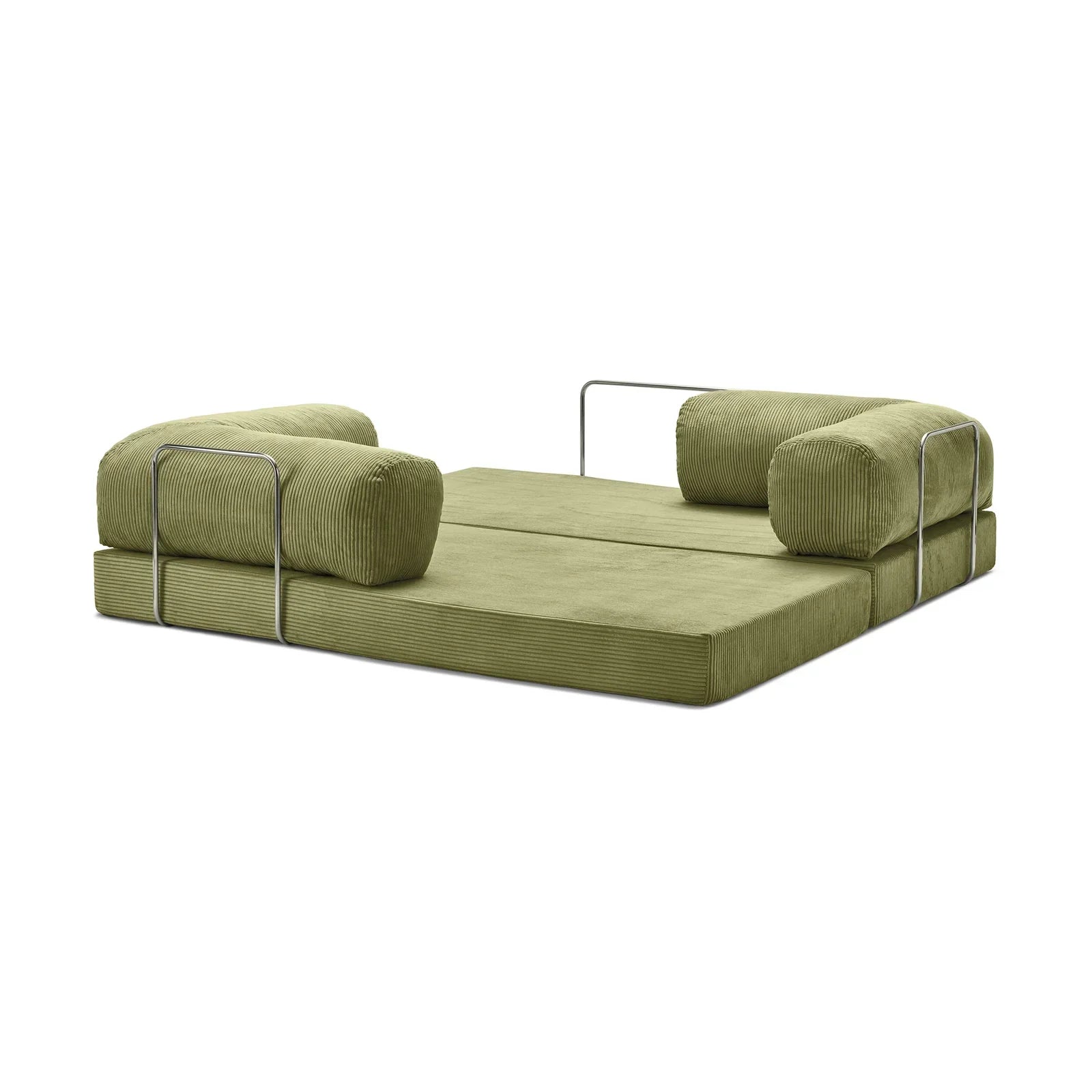 Nubo Compressed Sofa in Olive Green - Compact Design