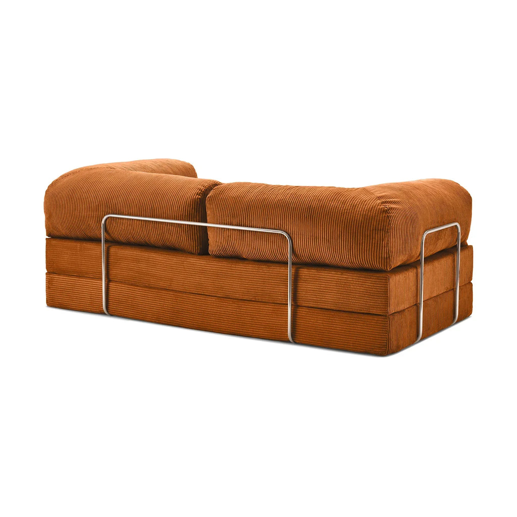 Nubo Compressed Orange Sofa: Space-Saving Design