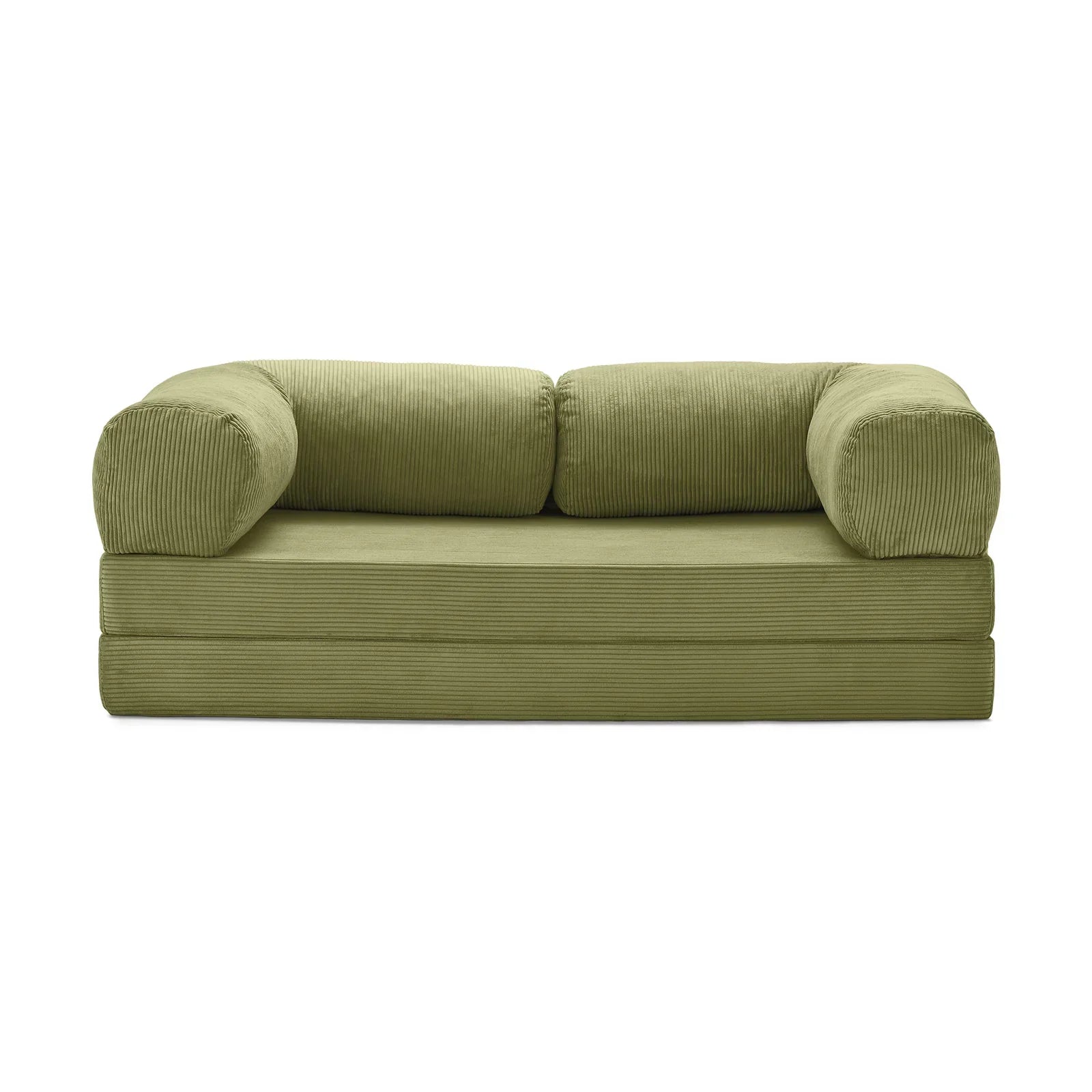 Nubo Compressed Sofa in Olive Green - Compact Design