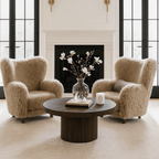 Wallace Faux Sheepskin Armchair - Coffee