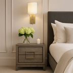 Lucca Bedside Cabinet - Grey/Taupe