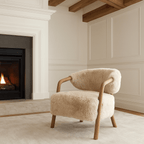 Cotswold Lion Faux Sheepskin Accent Chair