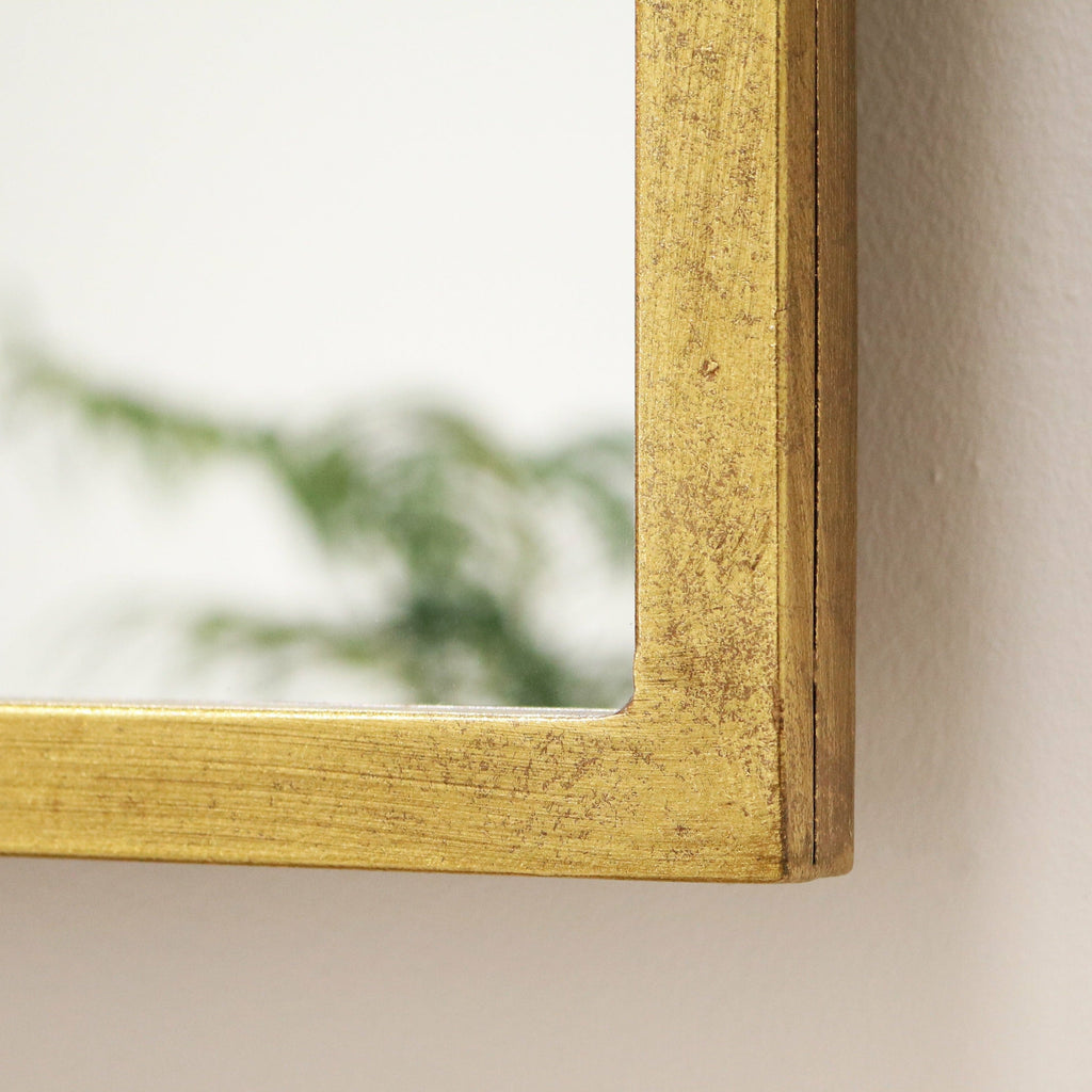 Chicago - Gold Industrial Arched Metal Wall Mirror 119cm x 99cm