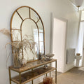 Chicago - Gold Industrial Arched Metal Wall Mirror 119cm x 99cm