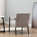 Hatton Steel Frame Boucle Accent Chair (Grey)