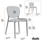 Kelmarsh Set of 2 Cognac Colour Vegan Leather Upholstered Dining Chairs