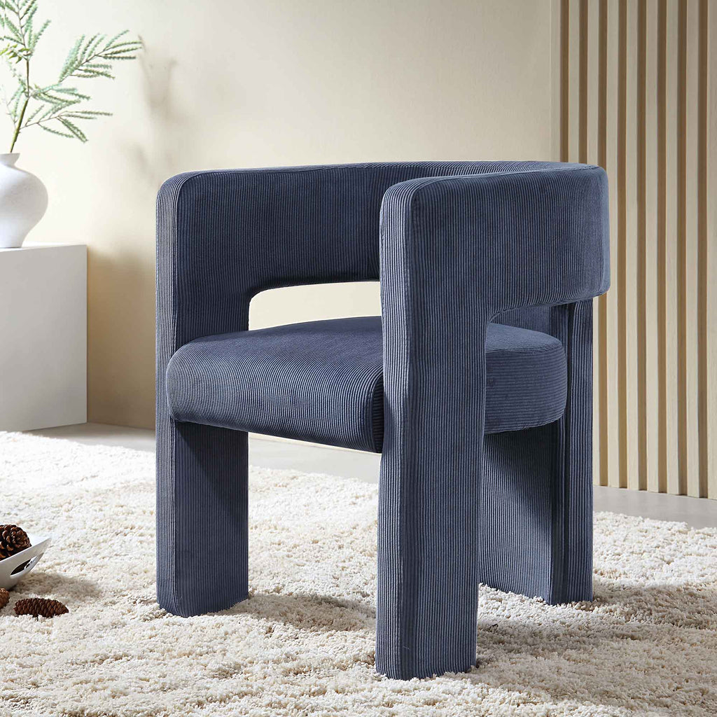 Greenwich Blue Corduroy Dining Chair