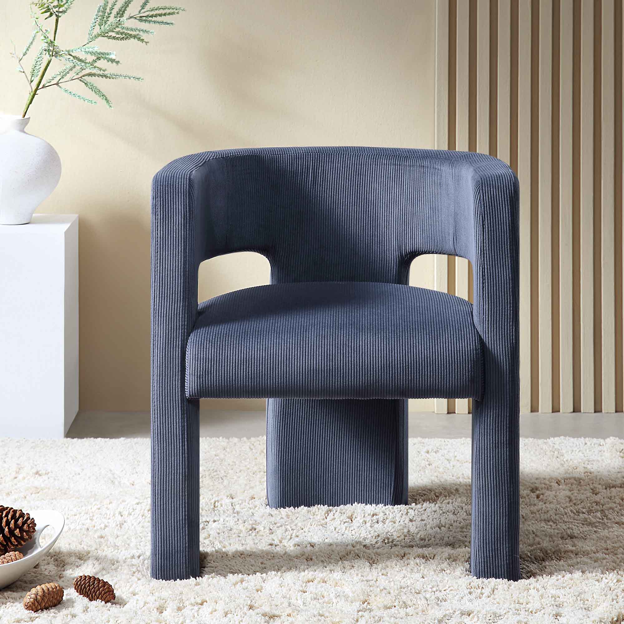Greenwich Blue Corduroy Dining Chair