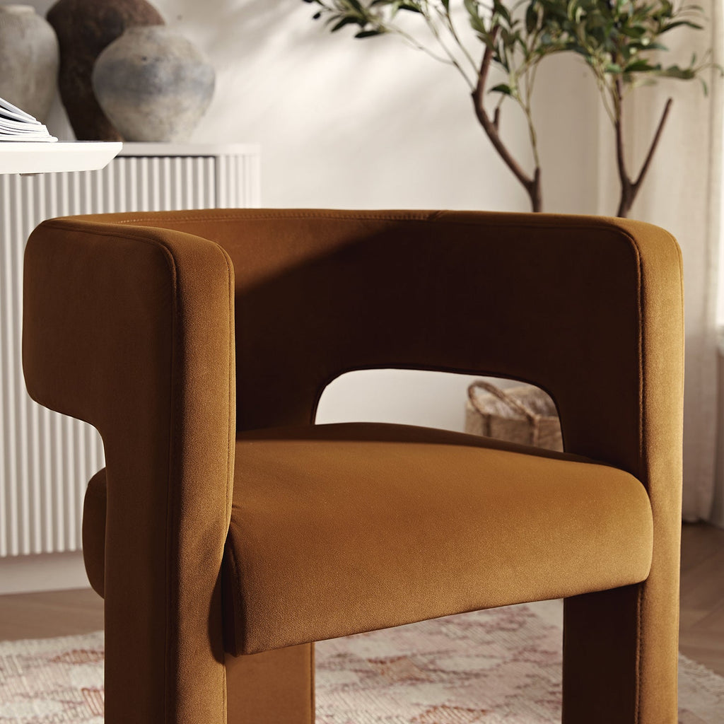 Greenwich Cinnamon Velvet Dining Chair