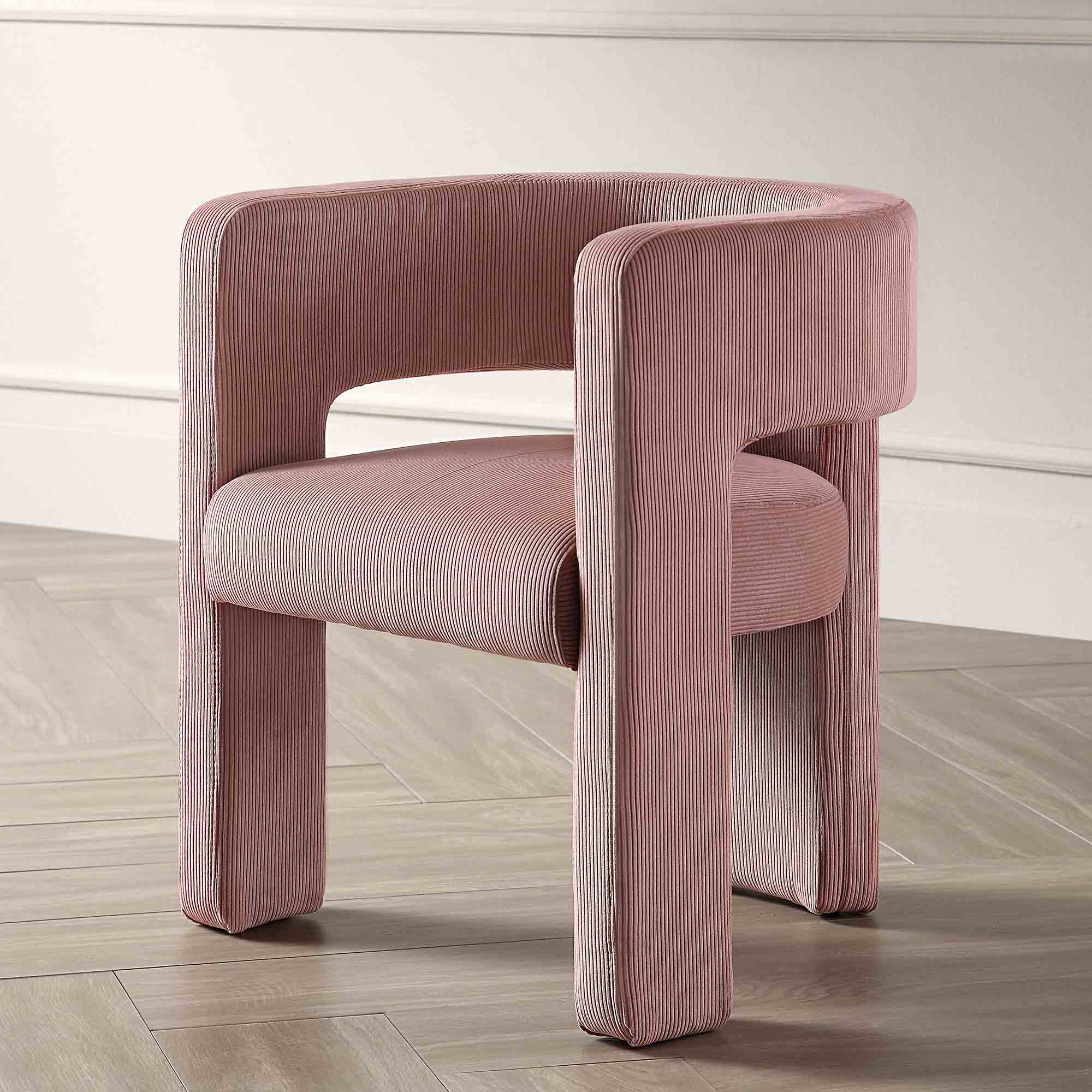 Greenwich Dusty Pink Corduroy Dining Chair