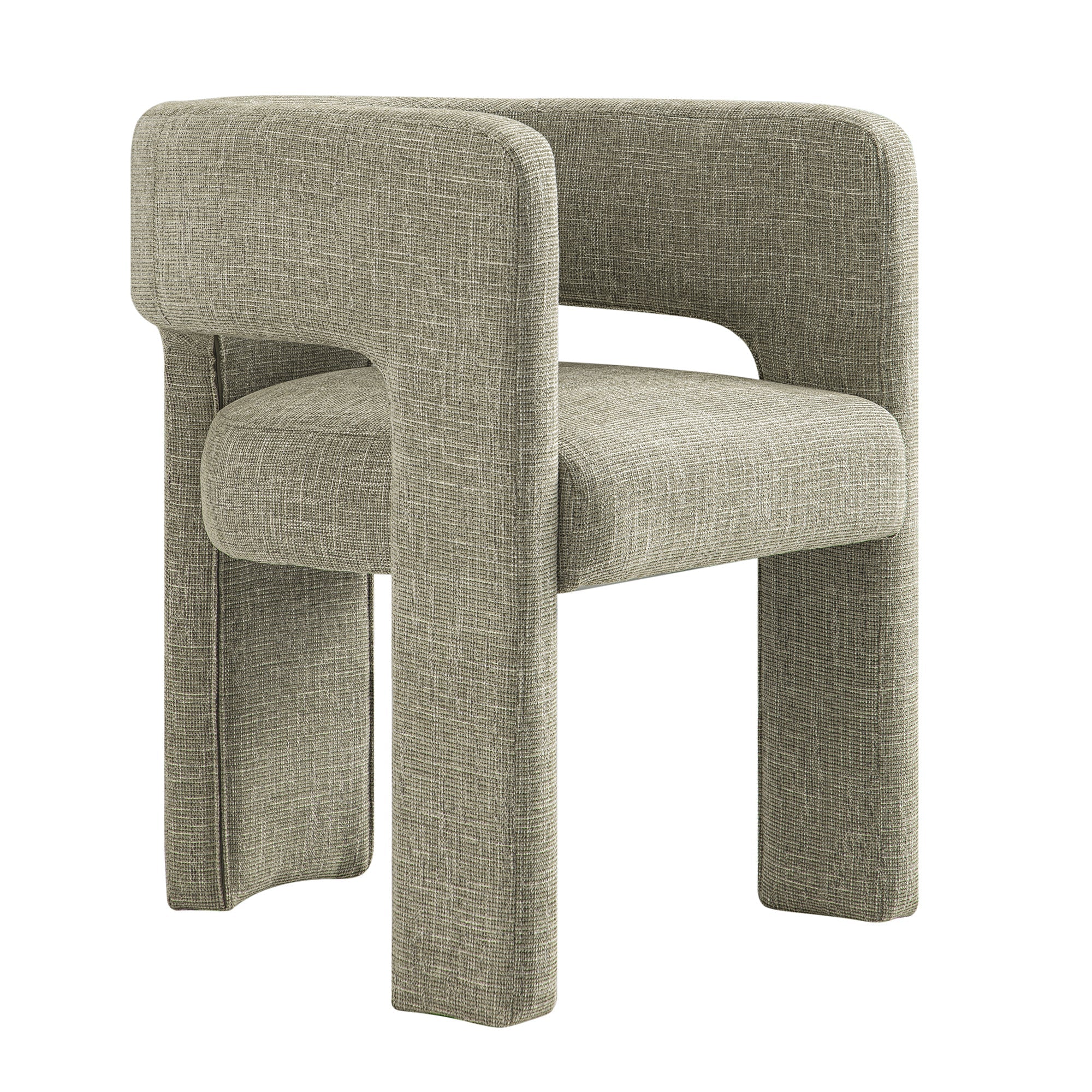 Greenwich Wheat Woven Textured Fabric Dining Chair