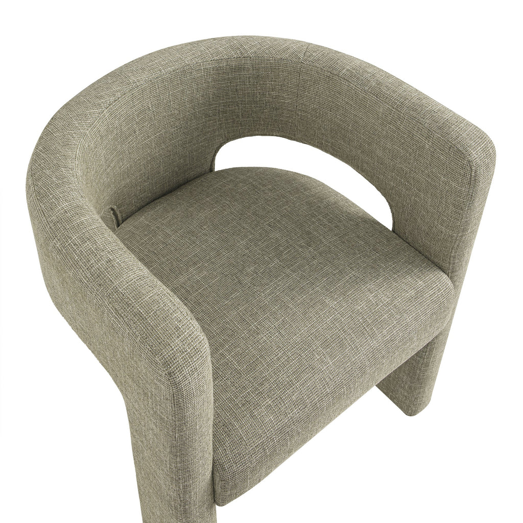 Greenwich Wheat Woven Textured Fabric Dining Chair