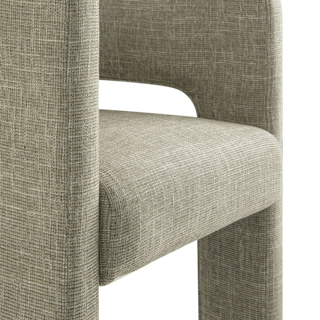 Greenwich Wheat Woven Textured Fabric Dining Chair