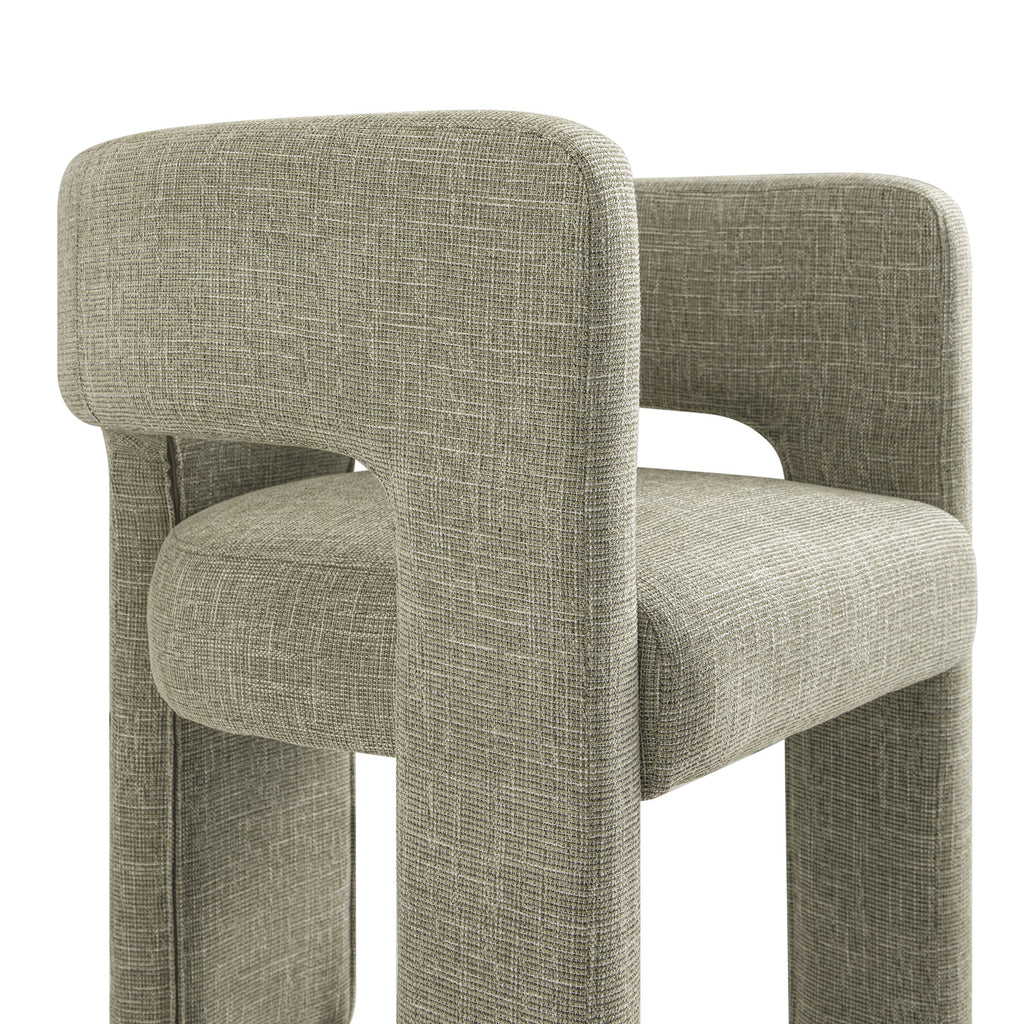 Greenwich Wheat Woven Textured Fabric Dining Chair
