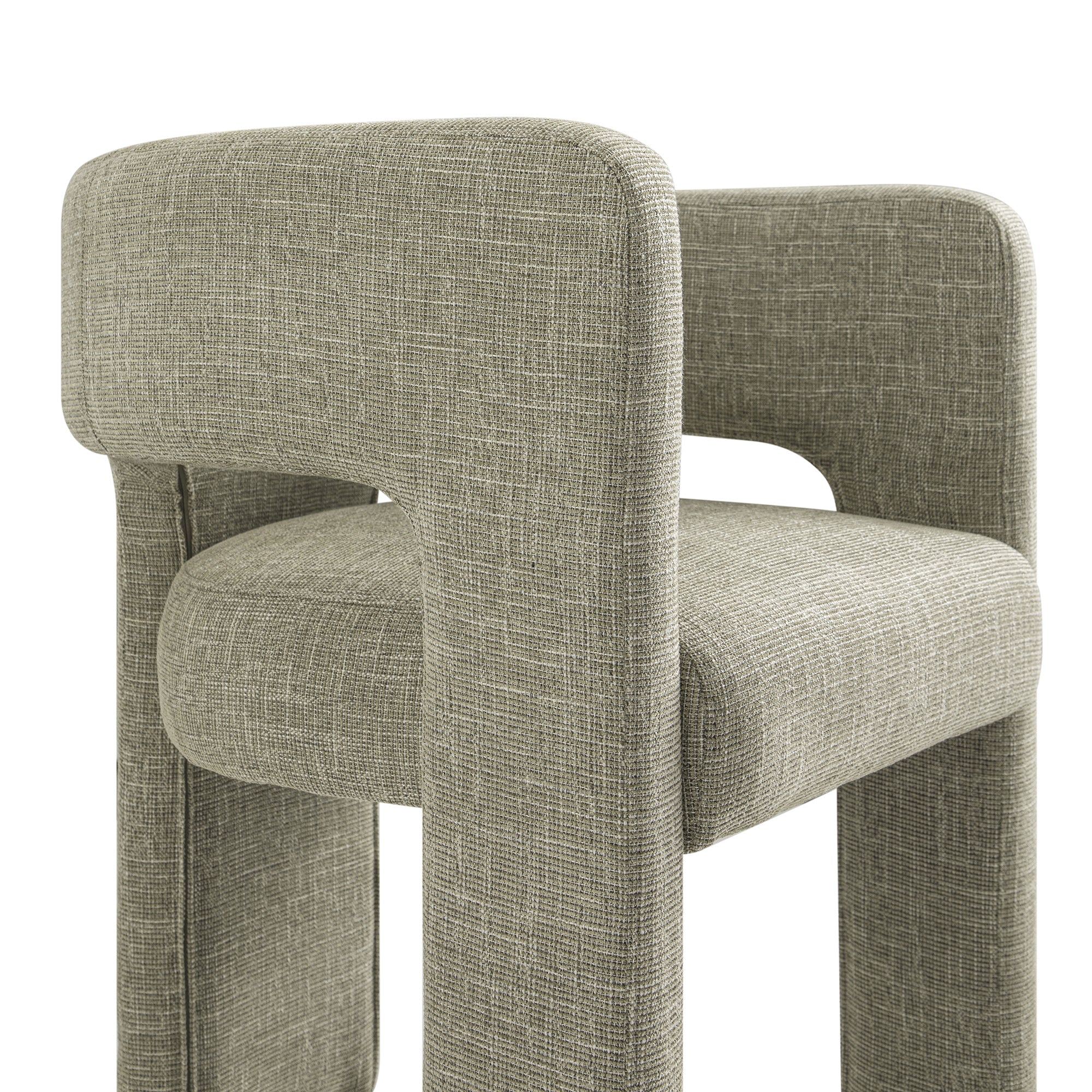 Greenwich Wheat Woven Textured Fabric Dining Chair
