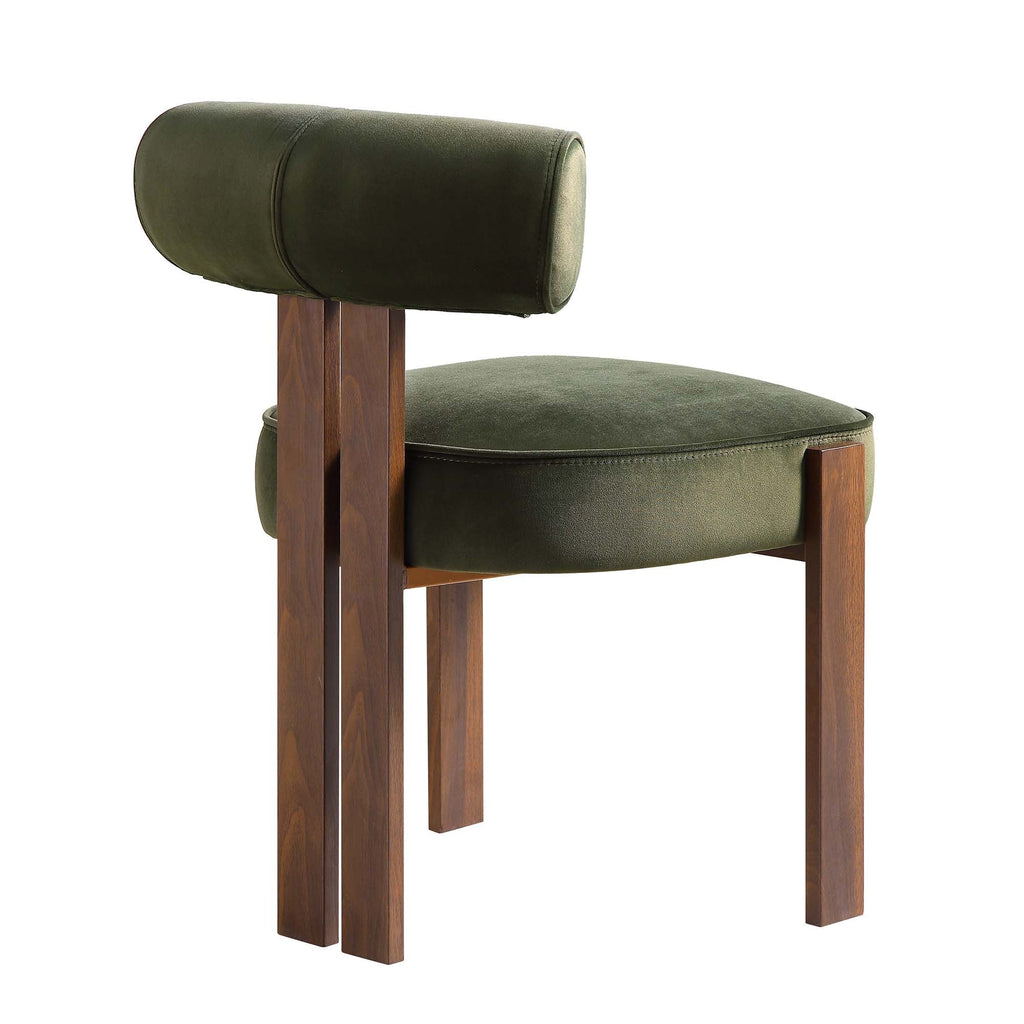 Ophelia Moss Green Velvet Dining Chair