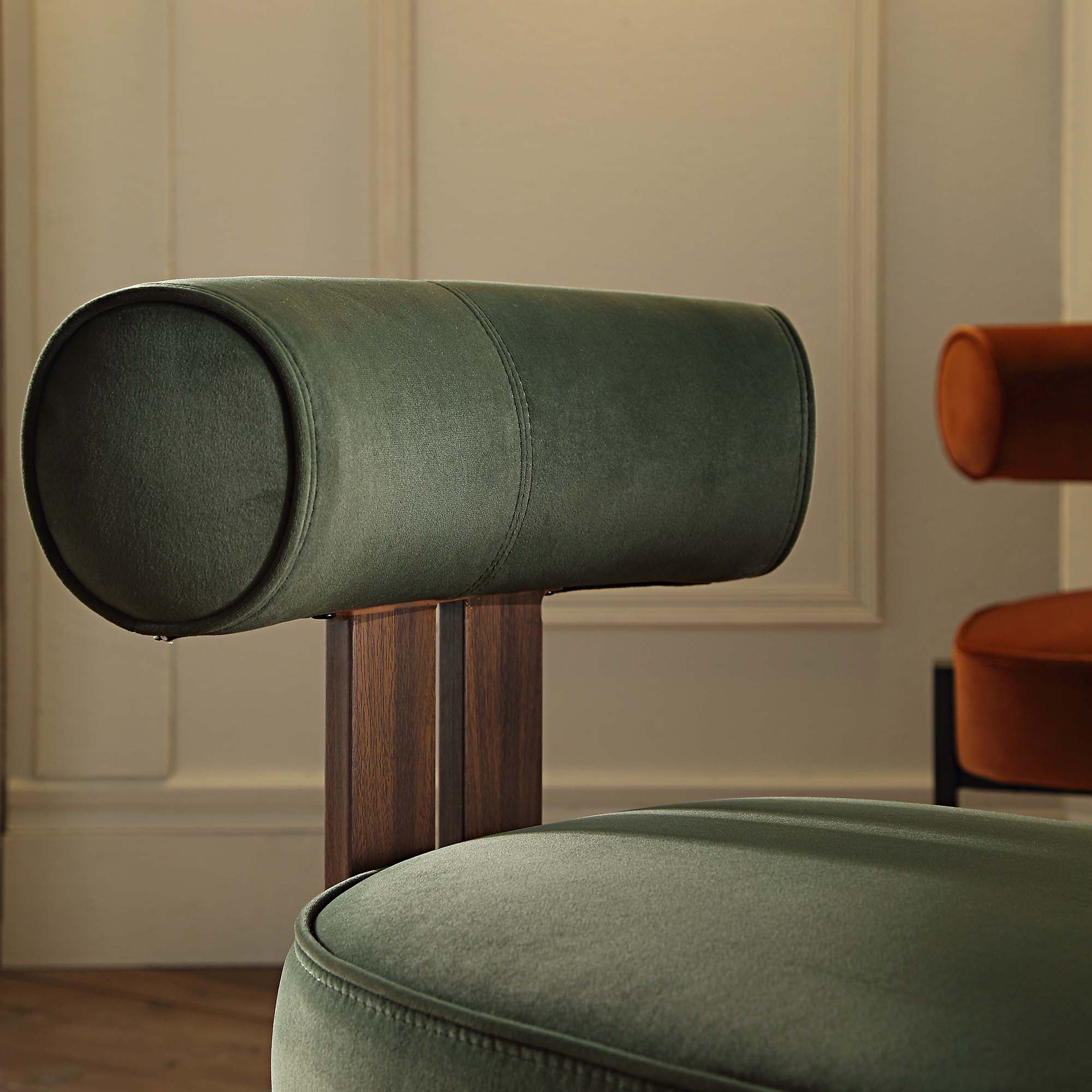 Ophelia Moss Green Velvet Dining Chair