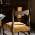 Ludlow Set of 2 Dining Chairs, Spiced Honey Chenille | Silver Oak