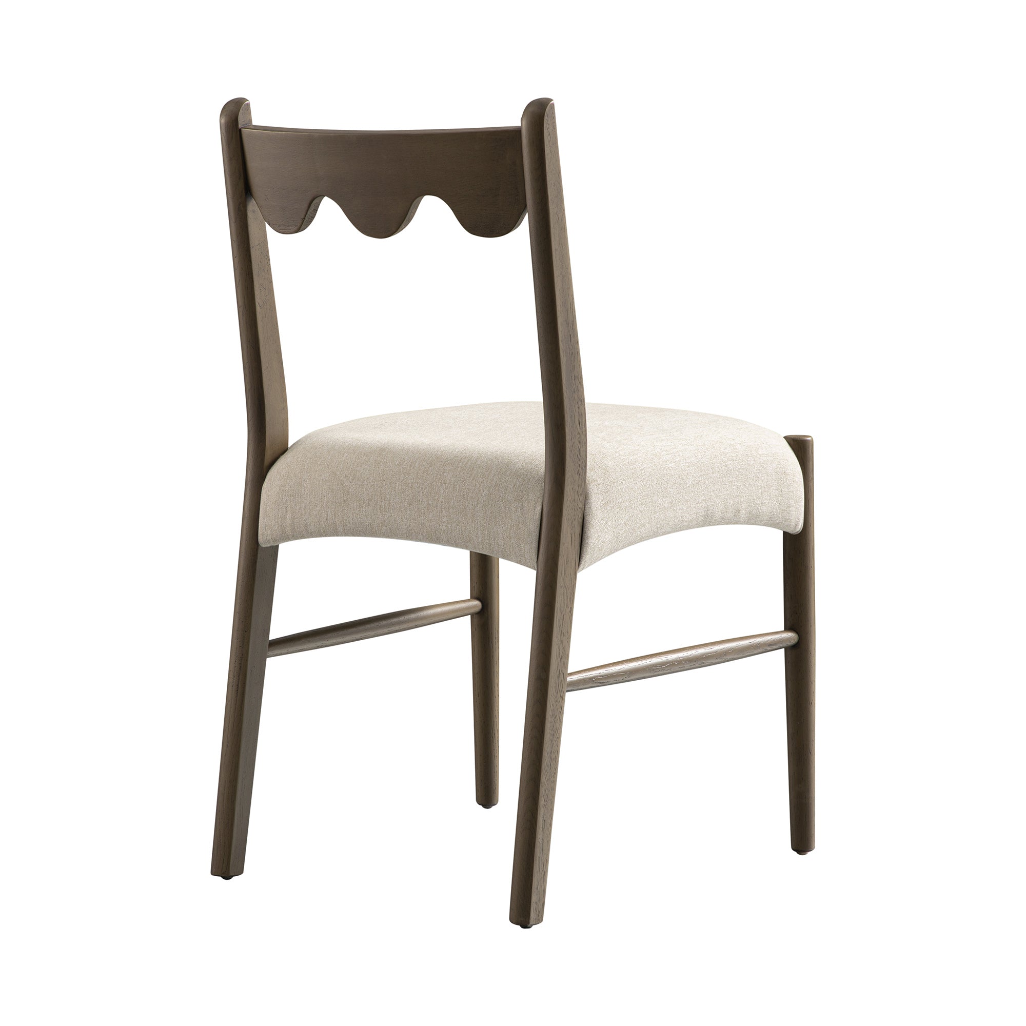 Ludlow Set of 2 Dining Chairs, Oatmeal Fabric | Silver Oak Frame